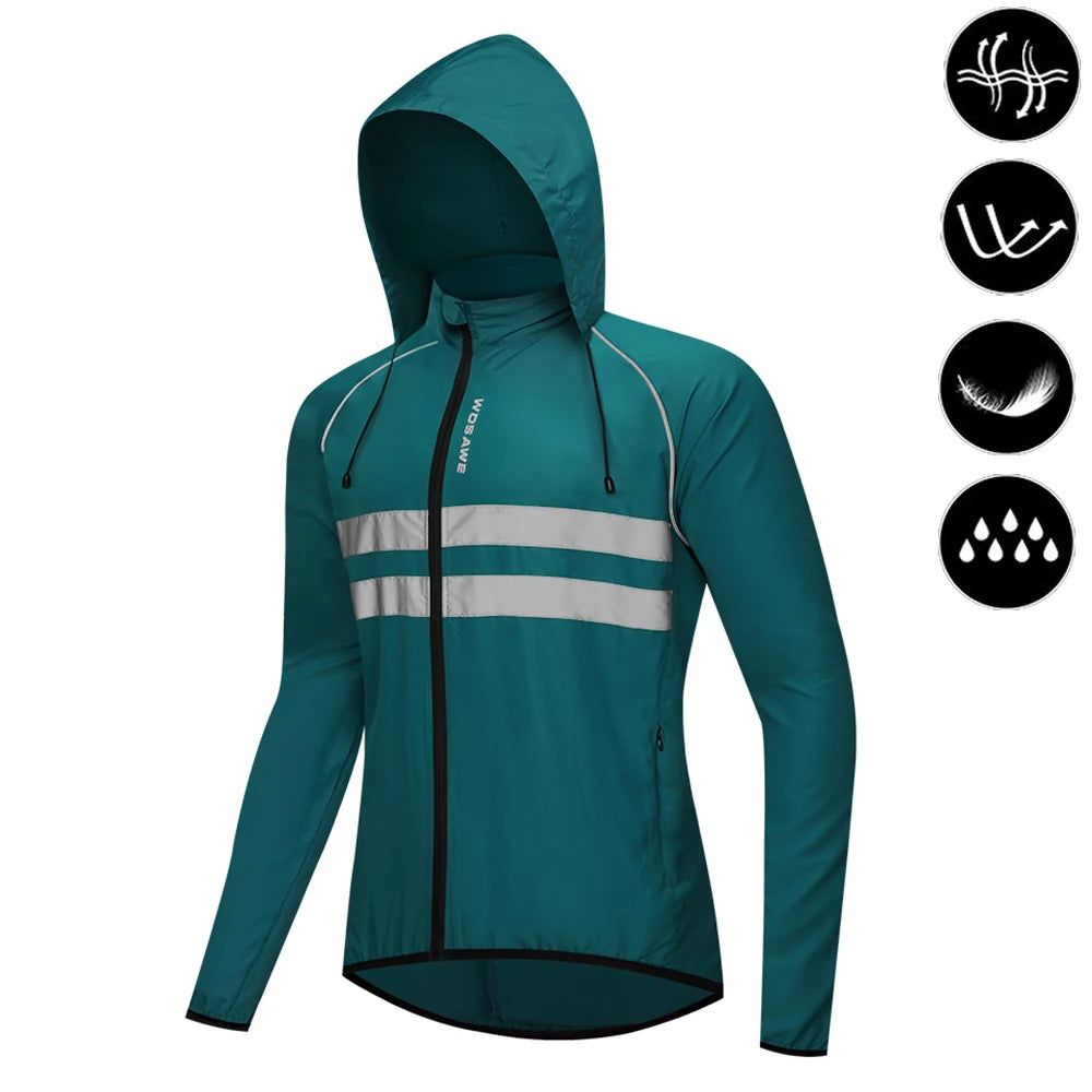 WOSAWE Men’s Packable Reflective Windproof Cycling Jacket